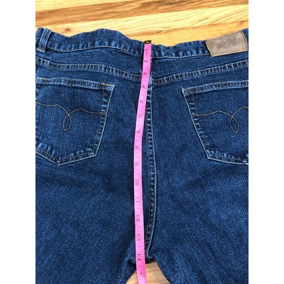 Ralph Lauren Lauren Jeans Women's US 14 Blue Denim Straight Leg Cotton Stretch - Picture 5 of 9
